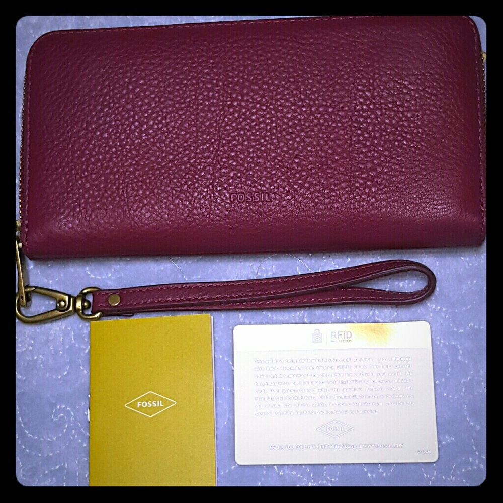 Fossil Emma RFID Large zip clutch